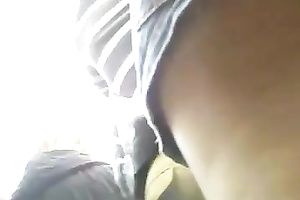 Caught one curvy chick's upskirt on my cam in the crowd