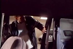 Nasty brunette slut with hawt body acquires a double penetration in car