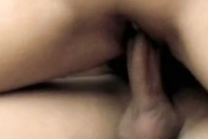 Dark-haired hussy is riding her lover's 10-Pounder like a cowgirl