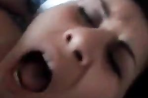 Chunky strumpet gives head and then receives screwed in missionary position