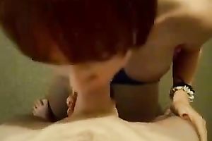 Me pleasing redhead GF drives me mad with a vehement blowjob