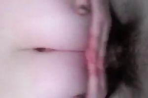 Feeding my white girlfriend with cum after titfuck