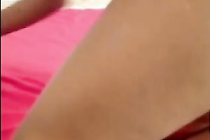 Fingering my swarthy snatch and shoving a sextoy in my rectal hole