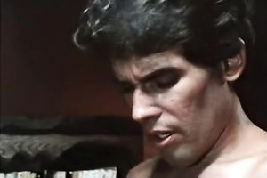 Two jerks loved to please one perverted and incredibly concupiscent chick in her bedroom