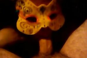 Chubby masked call-girl sucks my prick in POV scene