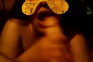 Chubby masked call-girl sucks my prick in POV scene