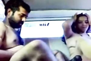 Lustful Indian harlot gives steamy irrumation to a sexually excited fellow in car