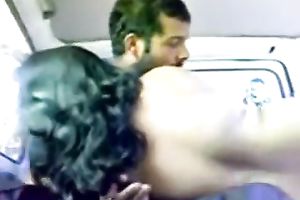 Lustful Indian harlot gives steamy irrumation to a sexually excited fellow in car