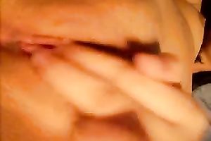 Bootyful hussy sluggishly undresses for me and then masturbates