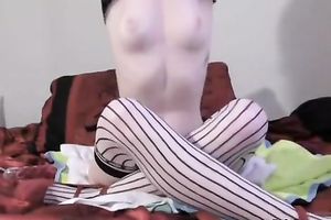 Playful & frisky camgirl in hawt nylons is having enjoyment with her sex toys