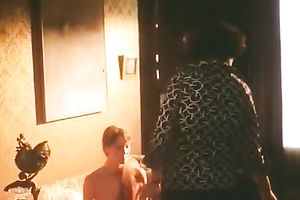 Spunky honey wishes her lesbo girlfriend to tickle her muff with a rose