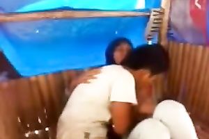 Nasty Malaysian white wife gives oral to her hot BF in a hut