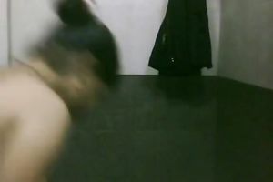 Poor Indian mom is rubbing her body with wet towel