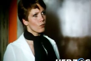 Retro sex clip with a sexy breasty black cock sluts peeing and taking a washroom