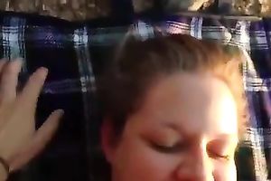 Horny big beautiful woman doxy sucks my knob and balls with excitement