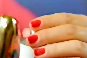 Busty hungry blondie passionately fingers her haired kitty