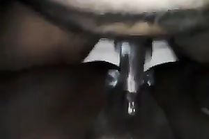 My dark hubby bangs my beefy hairless muff in POV movie