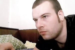 Charming non-professional blonde and her BF get nasty in front of a webcam