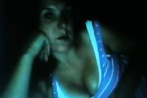 Horny brunette hair non-professional milf is despairing for sex on cam