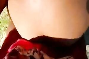 My precious looking girlfriend with rounded bum loves having sex outdoors