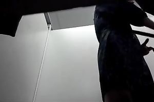 Slender and glamorous random chick in the dressing room