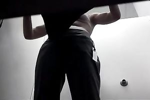 Slender and glamorous random chick in the dressing room