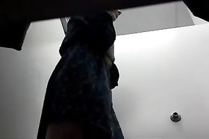 Slender and glamorous random chick in the dressing room