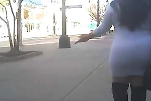 Incredible thick arse of a curvaceous random dark brown white lady