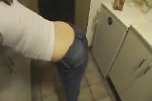 Took my sexy hot legal age teenager girlfriend in the kitchen for a quickie