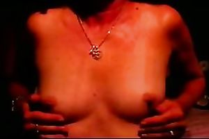 Webcam solo with me kneading my oiled natural melons