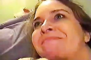 Chubby non-professional white wifey can not receive sufficiently of cum