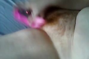 I enjoyed fondling my ginger haired slit with recent rabbit fake penis