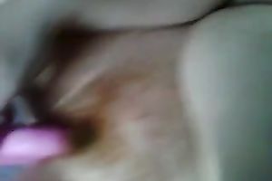 I enjoyed fondling my ginger haired slit with recent rabbit fake penis