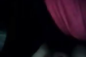 Chubby dark brown milf BBC slut blowing my penis in the night