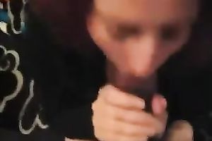 My skanky ally shows her precious cock-sucking skills to me