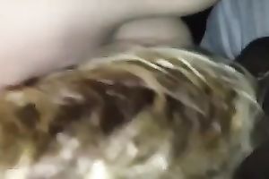 Horny fair-haired bitch enjoys working on my dark log