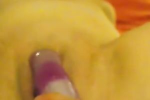 White bald snapper of my wife is teased with a sex toy