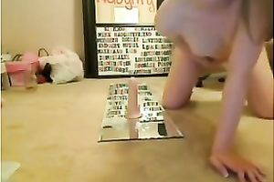 I fucking love to ride my suction cup sex-toy in front of a camera