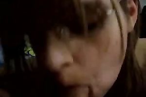 Nerdy nineteen yo student babe sucked me off on camera