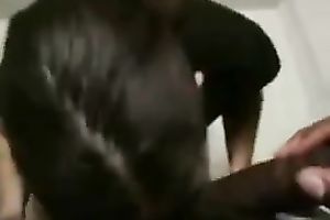 Just my unrepining brunette hair girlfriend is thirsty for cum