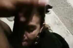 Just my unrepining brunette hair girlfriend is thirsty for cum