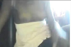 Webcam solo scene with my ex GF flashing her ebon love bubbles