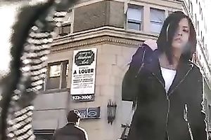 This large butted female-dominator looks glamorous in her taut panties