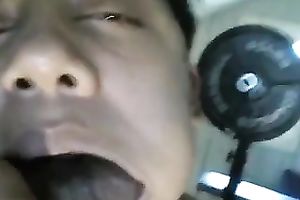 Big lengthy beefy jock goes unfathomable in my throat in my ottoman