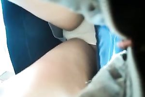 The hawt white pants of a lovely saleslady outside