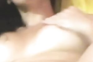 Brunette latine webcam model stuffs her bald moist cooter with a sextoy