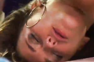 Raunchy blond sexpot is riding her fuck buddy's unyielding prick like a boss