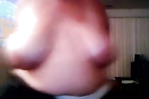 Trashy big beautiful woman floozy likes playing with her massive saggy billibongs