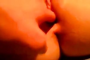 European white dirty slut wife getting licked and fingered in the ass aperture