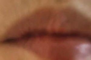 Close up movie with a wench eating cum which this babe receives from her twat